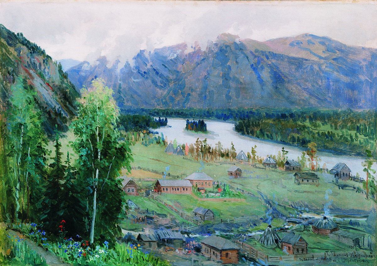 Гуркин. Село Анос. Вид усадьбы. 1909
