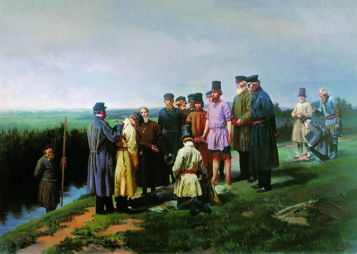 Дмитриев-Оренбургский. Утопленник в деревне