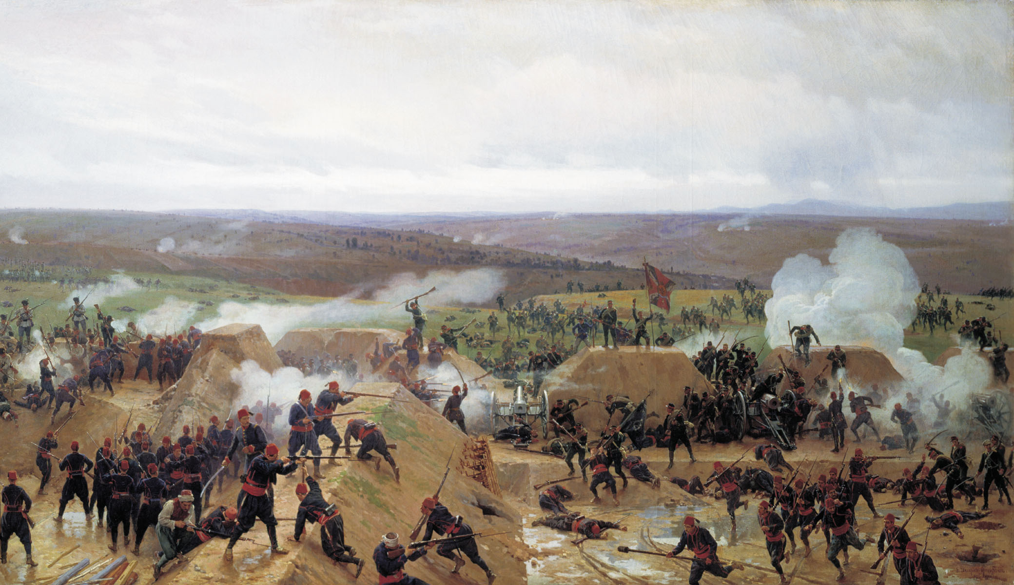 Дмитриев-Оренбургский. Захват Гривицкого редута под Плевной. 1885