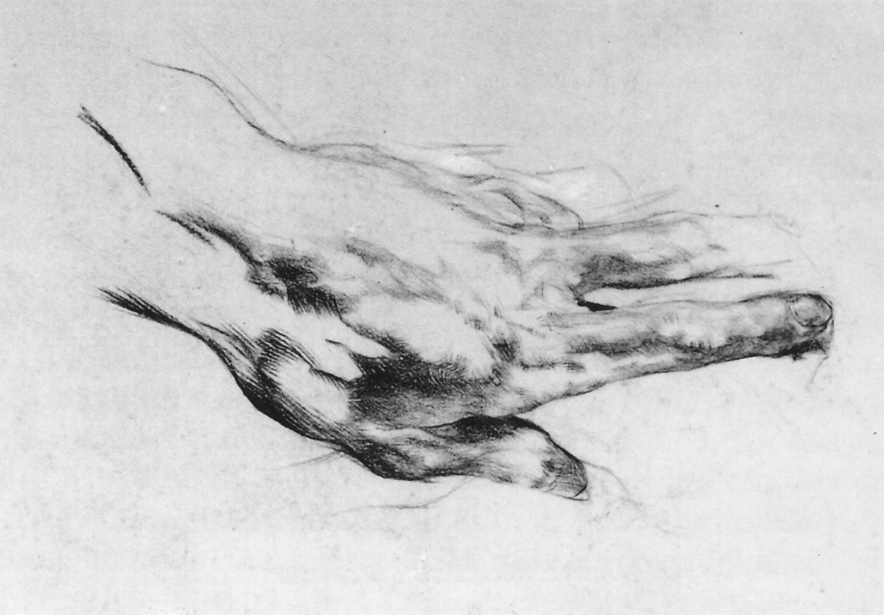 Врубель. Левая рука художника. 1882-1883