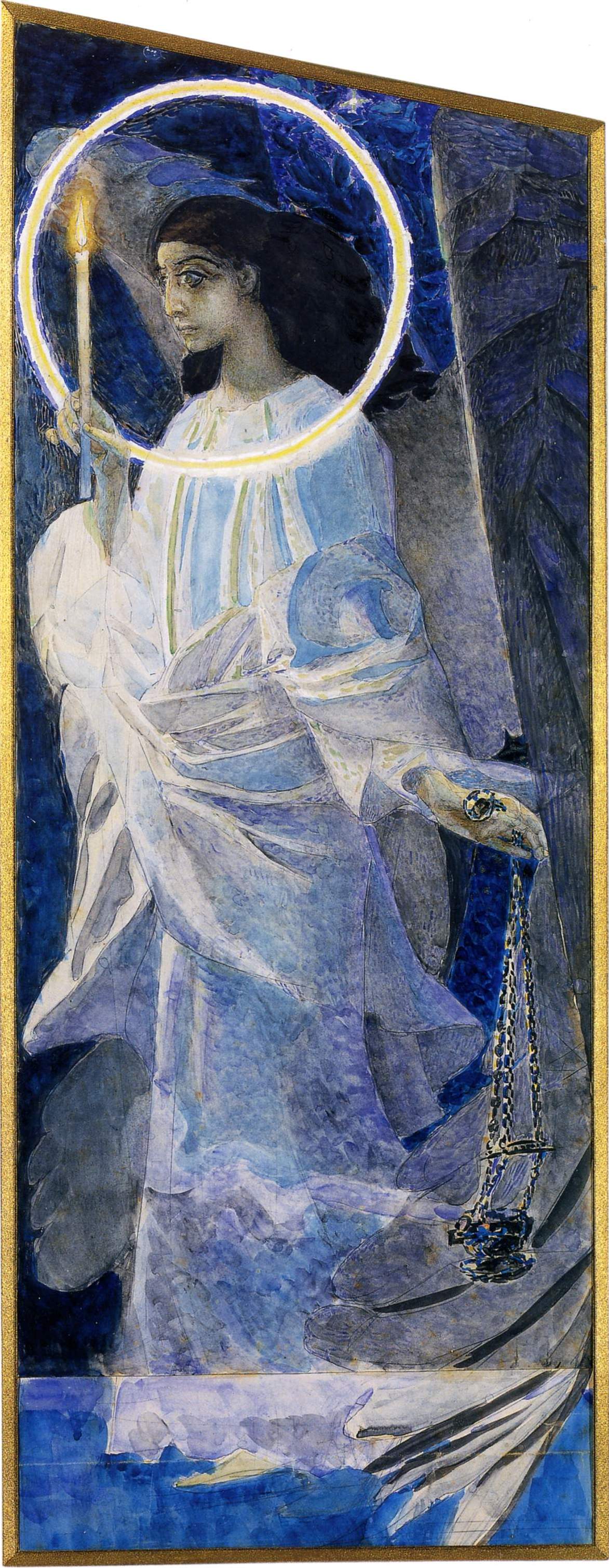 Врубель. Ангел с кадилом и свечой. 1887