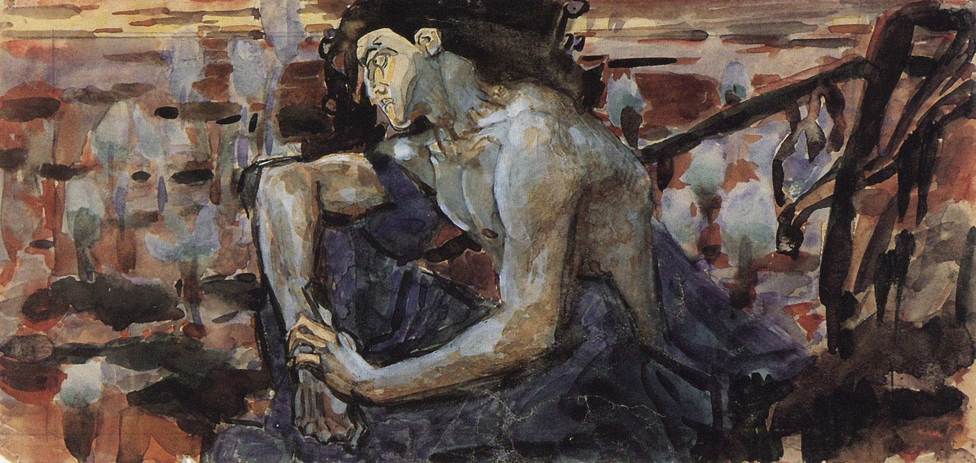 Врубель. Демон (сидящий). 1890