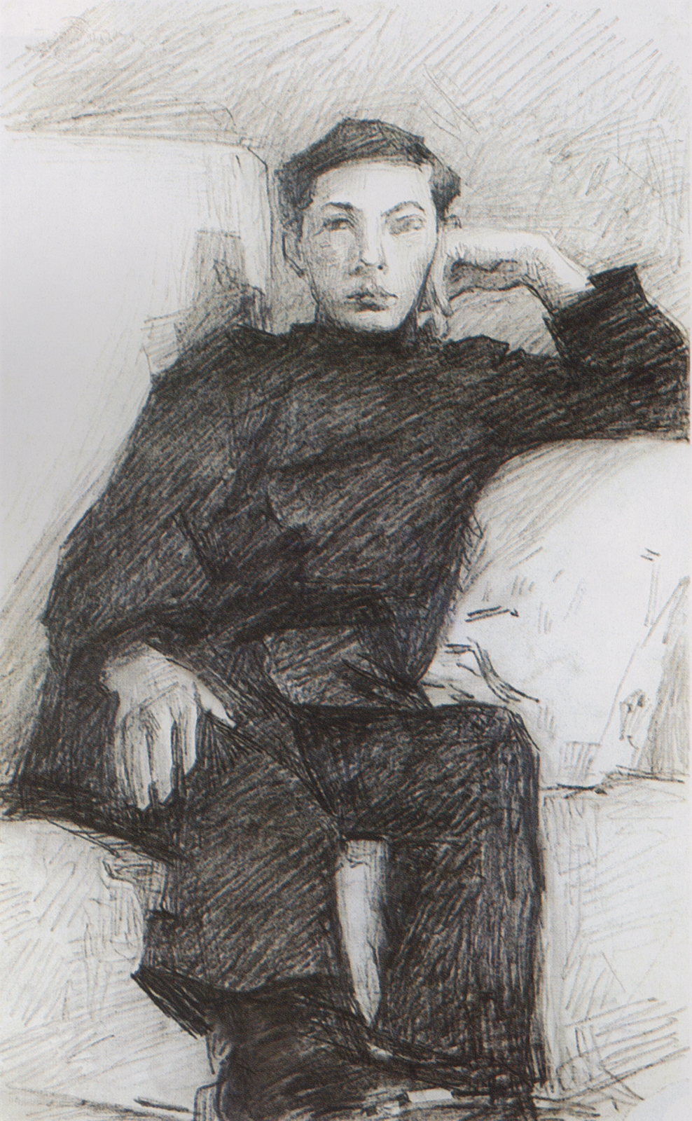 Врубель. Портрет молодого человека. 1903-1904