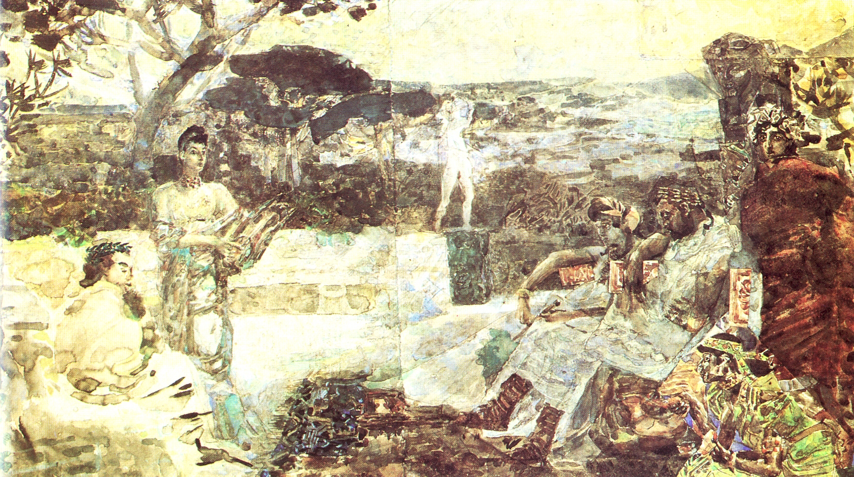Врубель. Италия. Сцены из античной жизни. 1891