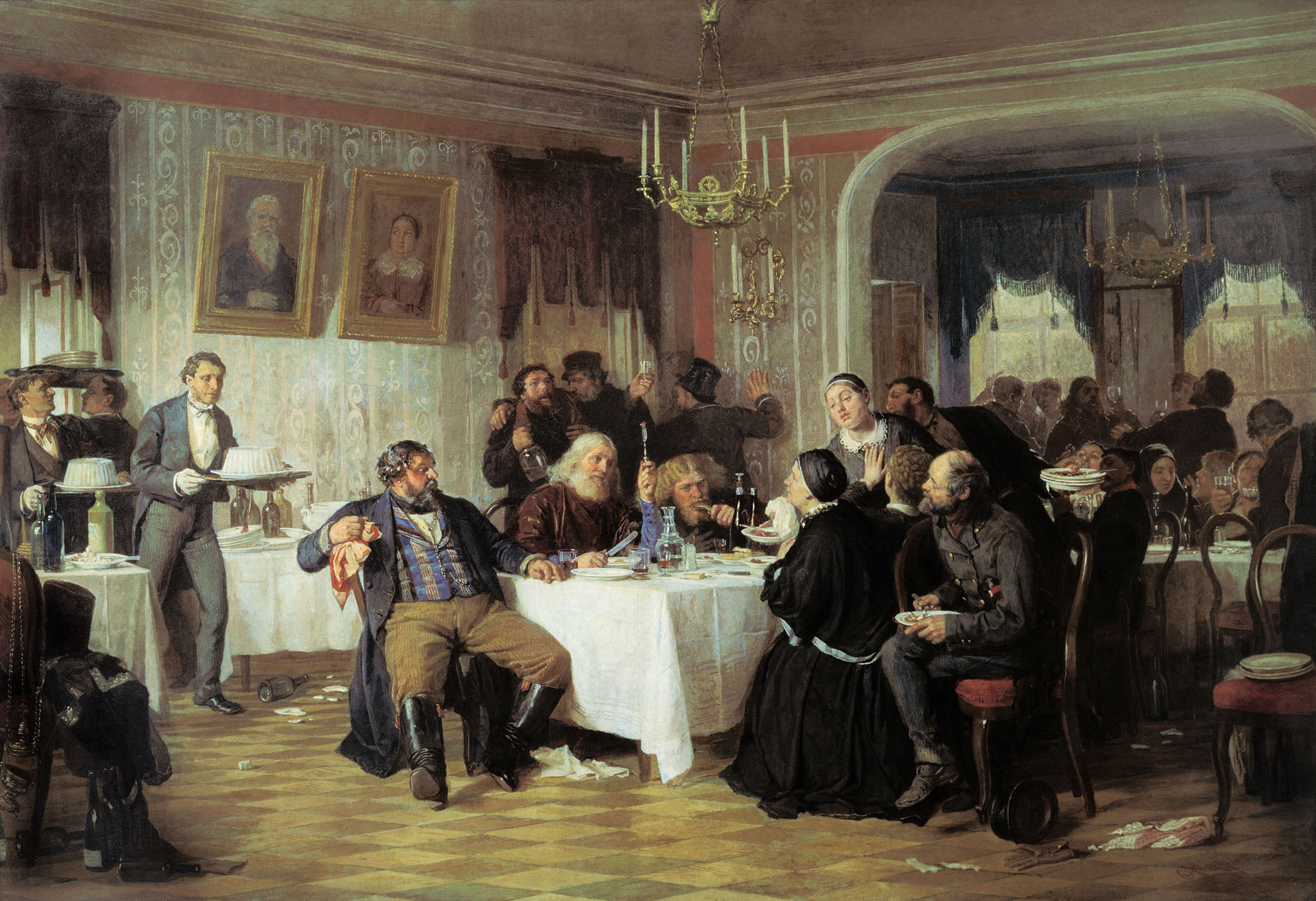Журавлев. Купеческие поминки. 1876