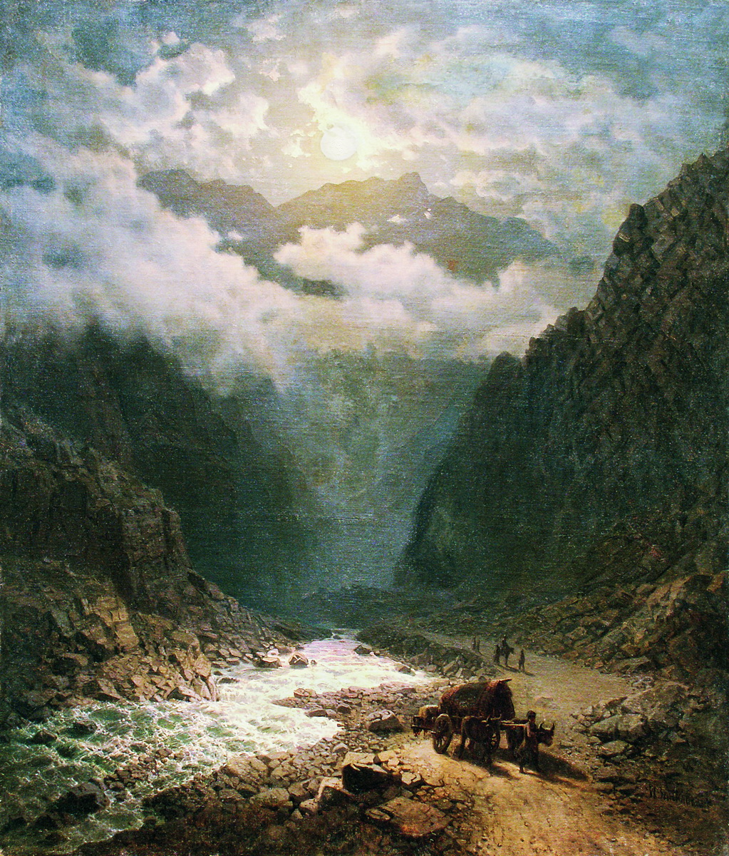 Занковский. Река в ущелье. 1890-е