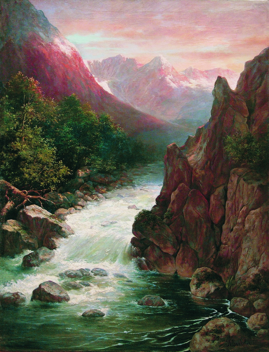 Занковский. Горный поток. 1900-е