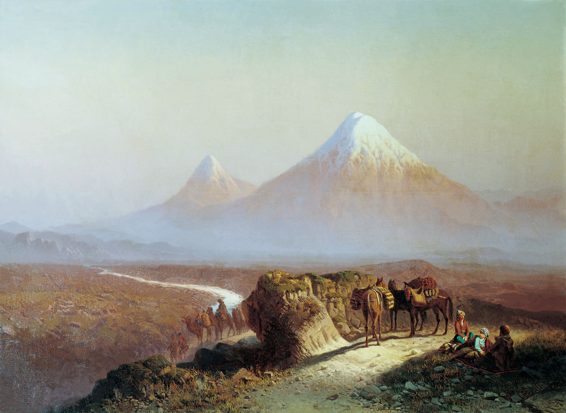 Занковский. В горах. Вид на Арарат. 1894