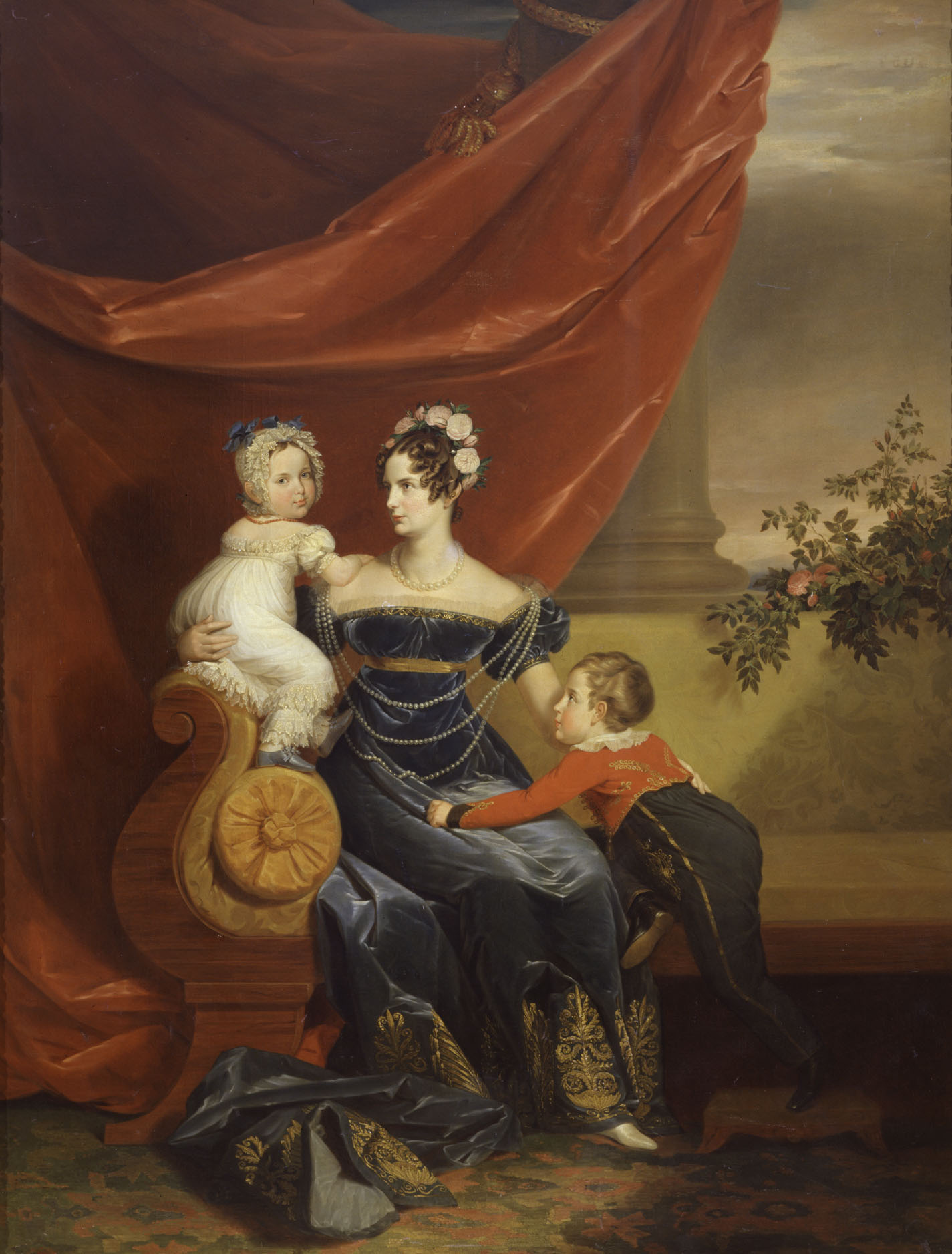 Доу Дж.. Портрет великой княгини Александры Фёдоровны с детьми