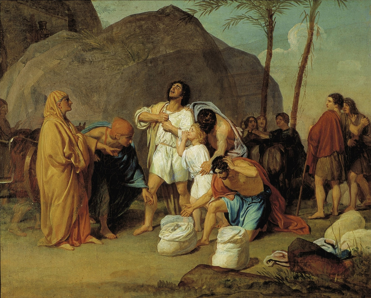 Иванов А.А.. Братья Иосифа находят чашу в мешке Вениамина. 1831-1833