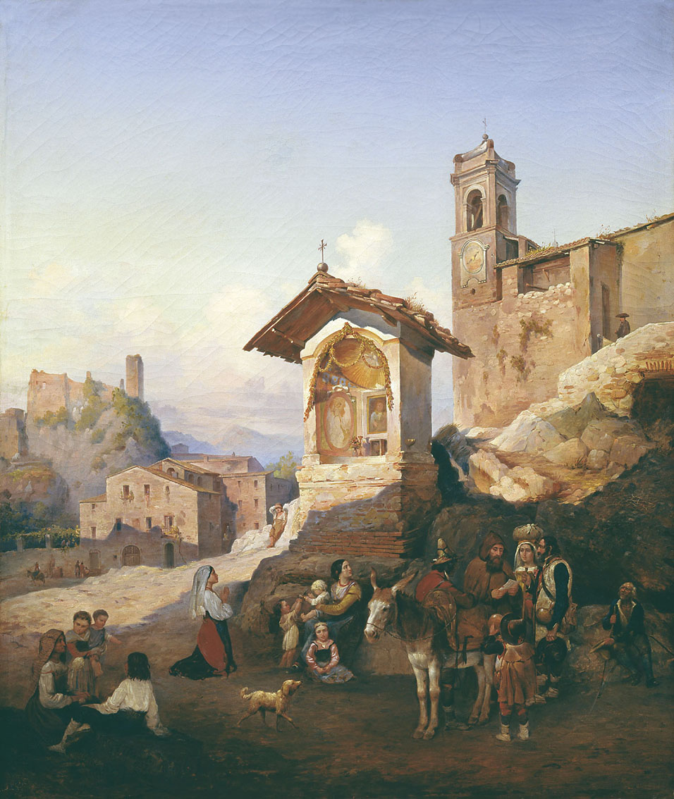 Иванов А.И.. Уличная сцена в Италии (Из окрестностей Рима). 1852