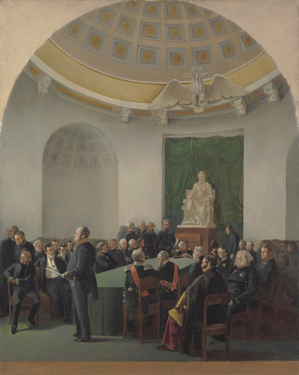 Ладюрнер. Торжественное собрание Академии художеств в 1839 году. 1840