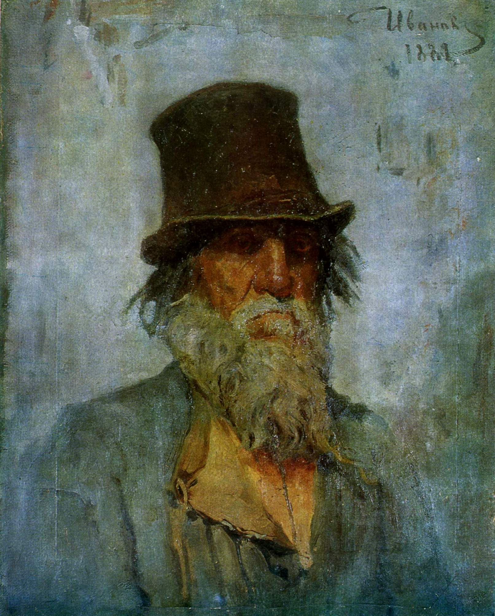 Иванов С.В.. Портрет крестьянина. 1881