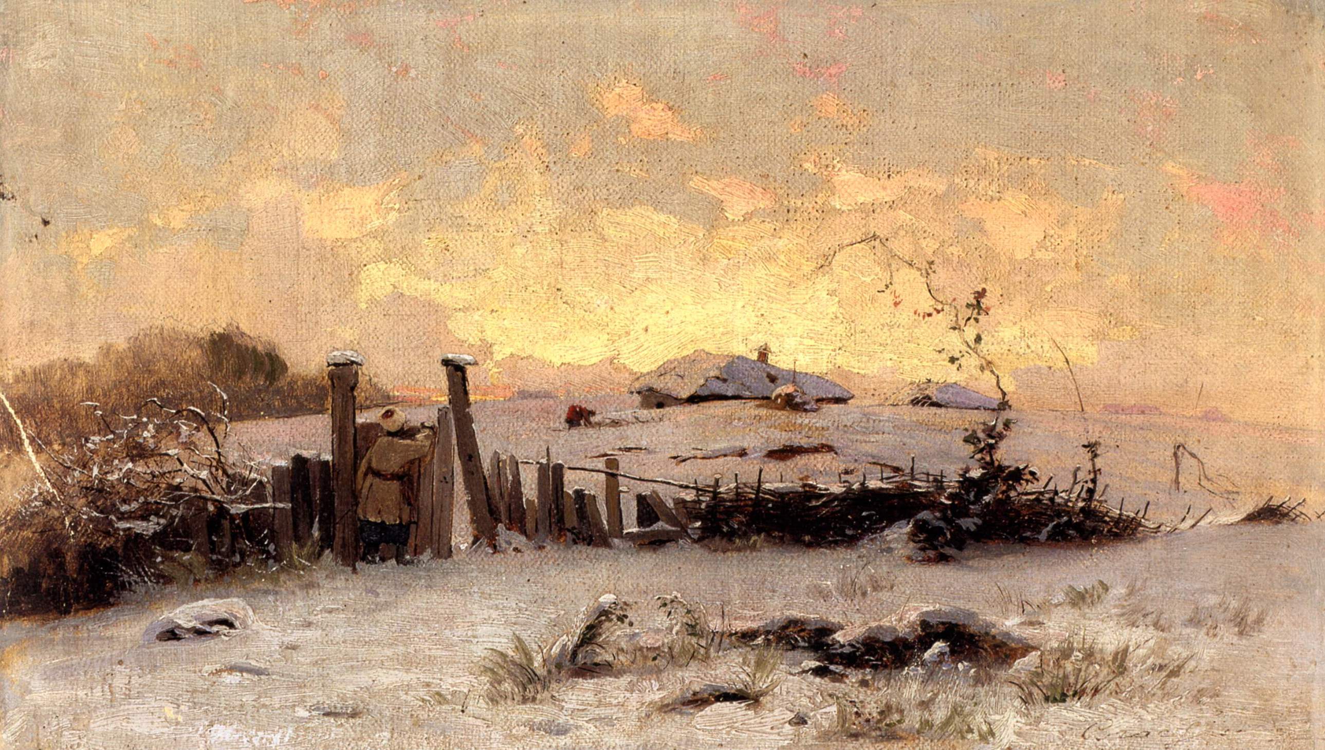 Сластион. Зимний вечер. Черниговщина . 1889